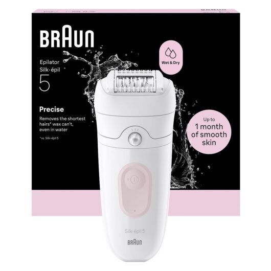 Braun Silk-Épil 5 Epilator For Easy Hair Removal Lasting Smooth Skin 5-000