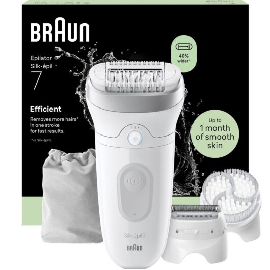 Braun Silk-Épil 7 Epilator For Easy Hair Removal Lasting Smooth Skin 7-060