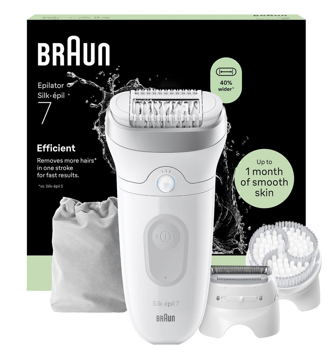 Braun Silk-Épil 7 Epilator For Easy Hair Removal Lasting Smooth Skin 7-060