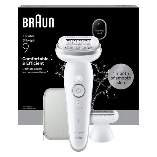 Braun Silk-Épil 9 Epilator For Easy Hair Removal Lasting Smooth Skin 9-030