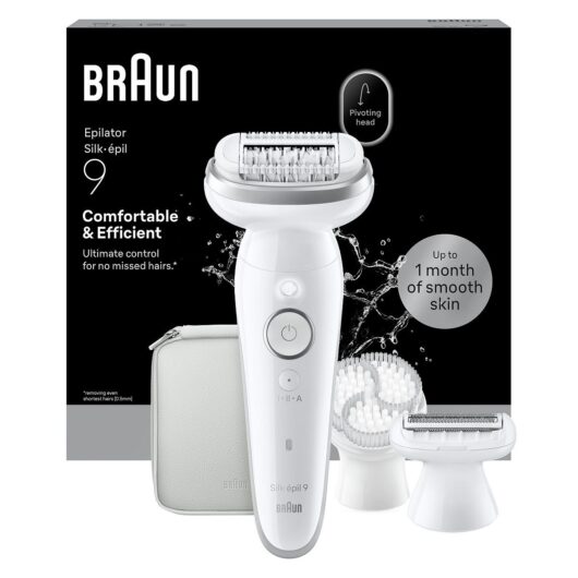 Braun Silk-Épil 9 Epilator For Easy Hair Removal Lasting Smooth Skin 9-061