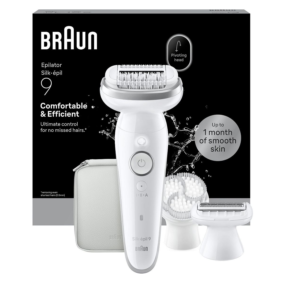 Braun Silk-Épil 9 Epilator For Easy Hair Removal Lasting Smooth Skin 9-061