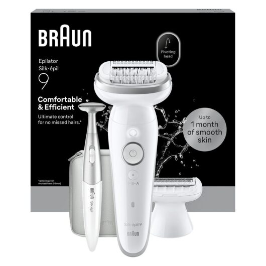 Braun Silk-Épil 9 Epilator For Easy Hair Removal Lasting Smooth Skin 9-241