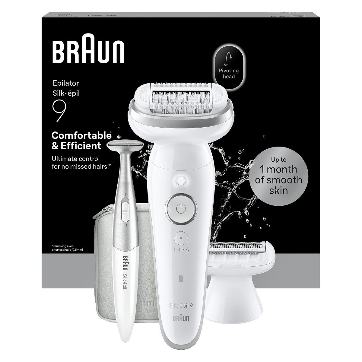 Braun Silk-Épil 9 Epilator For Easy Hair Removal Lasting Smooth Skin 9-241