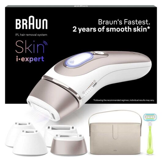 Braun Skin I·expert Smart Ipl Hair Removal System With Connected App & 4 Attachment Caps - Pl7387