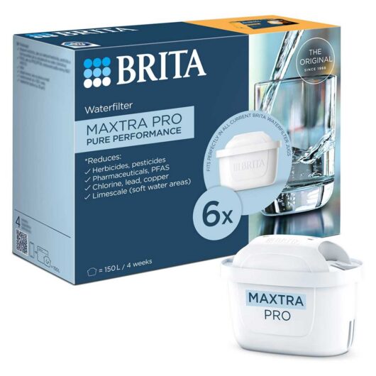 Brita Maxtra Pro Pure Performance 6 Pack - Original Refill For All Jugs Tasting Water
