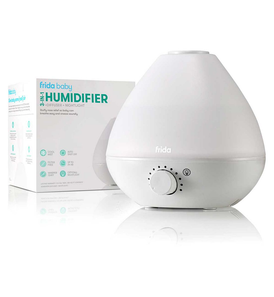 Fridababy 3-In-1 Humidifier With Diffuser And Nightlight