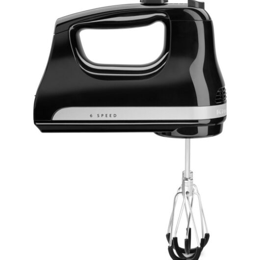 KitchenAid 6 Speed Hand Mixer Flex Edge Onyx Black