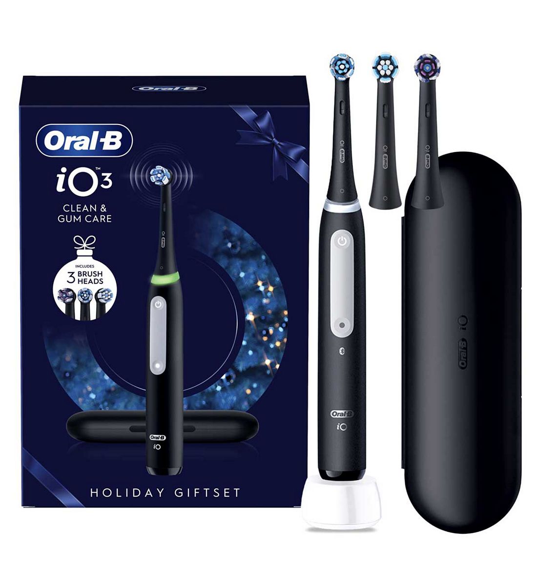 Oral B Oral-B Io3 Matt Black Electric Toothbrush Holiday Giftset