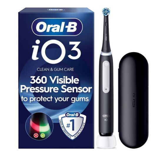 Oral B Oral-B Io3 Matt Black Electric Toothbrush + Travel Case