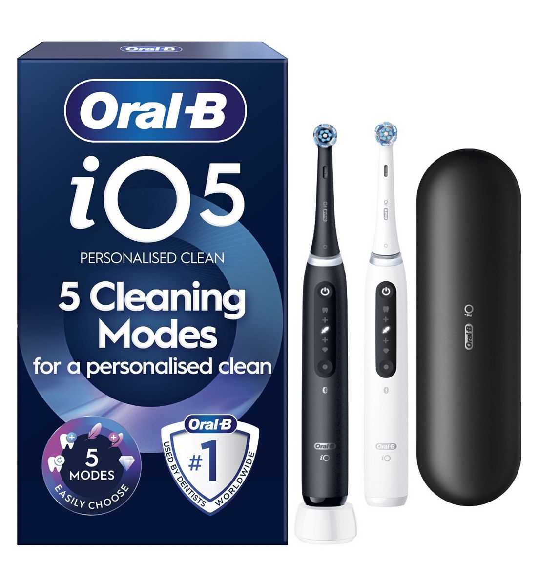 Oral B Oral-B Io5 Black & White Electric Toothbrush Duo Pack