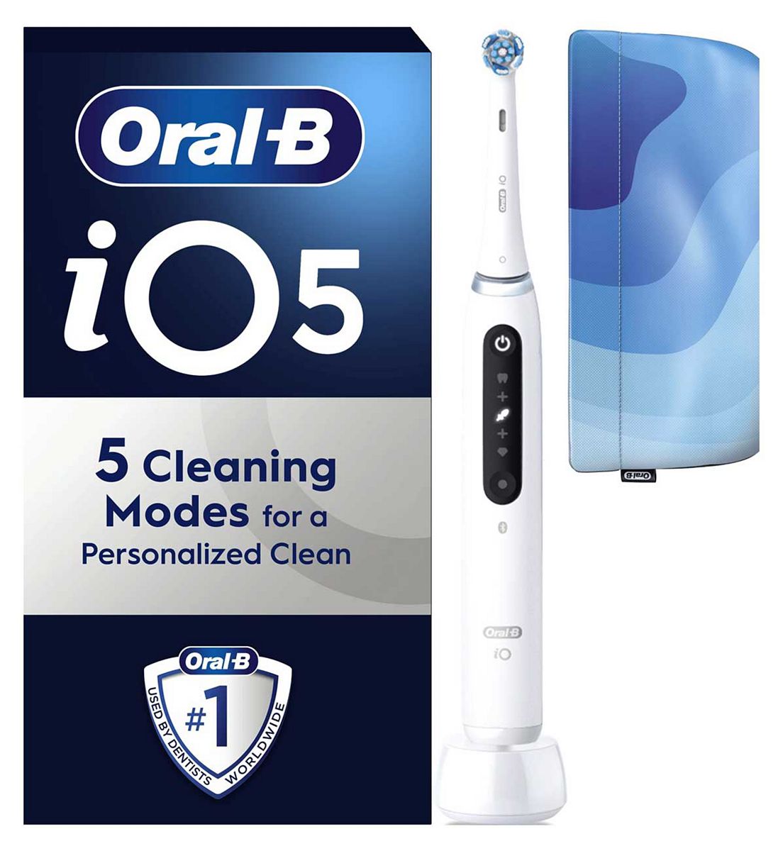 Oral B Oral-B Io5 White Electric Toothbrush + Travel Pouch