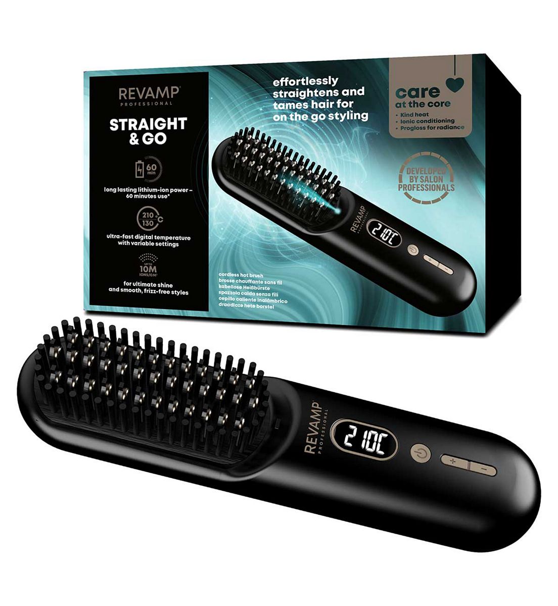 Revamp Straight &go Ionic Cordless Straightening And Smoothing Hot Brush