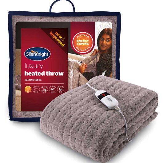 Silentnight Luxury Heated Throw Grey