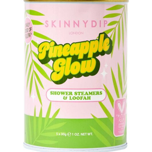 Skinnydip London Pineapple Shower Steamers And Loofah Tin Set