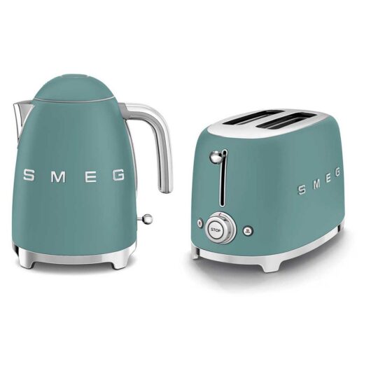 Smeg Kettle And 2 Slice Toaster Emerald Green Set