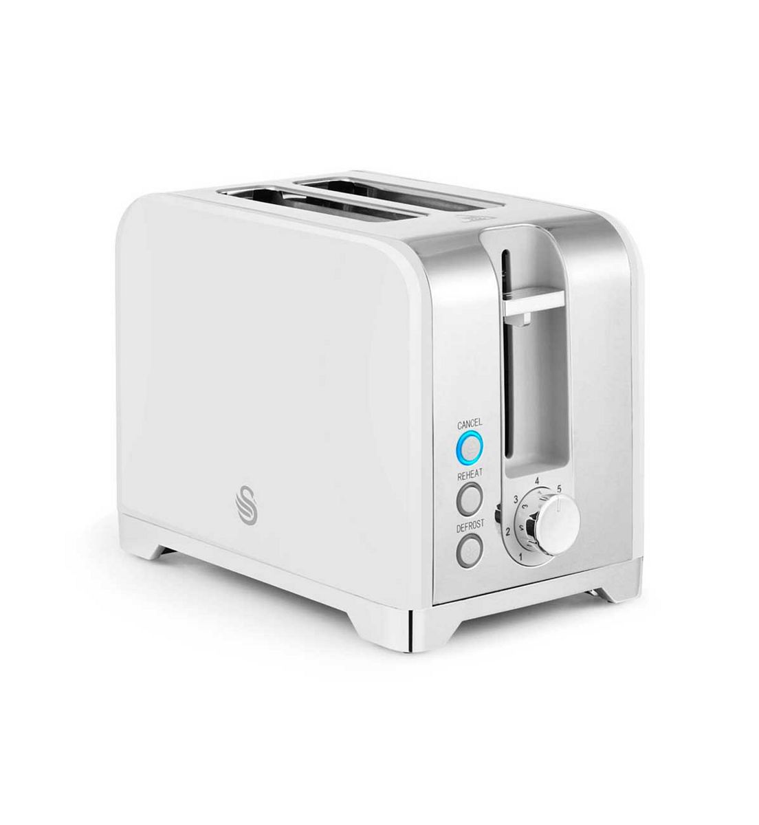 Swan Solace 2 Slice Stainless Steel Toaster White