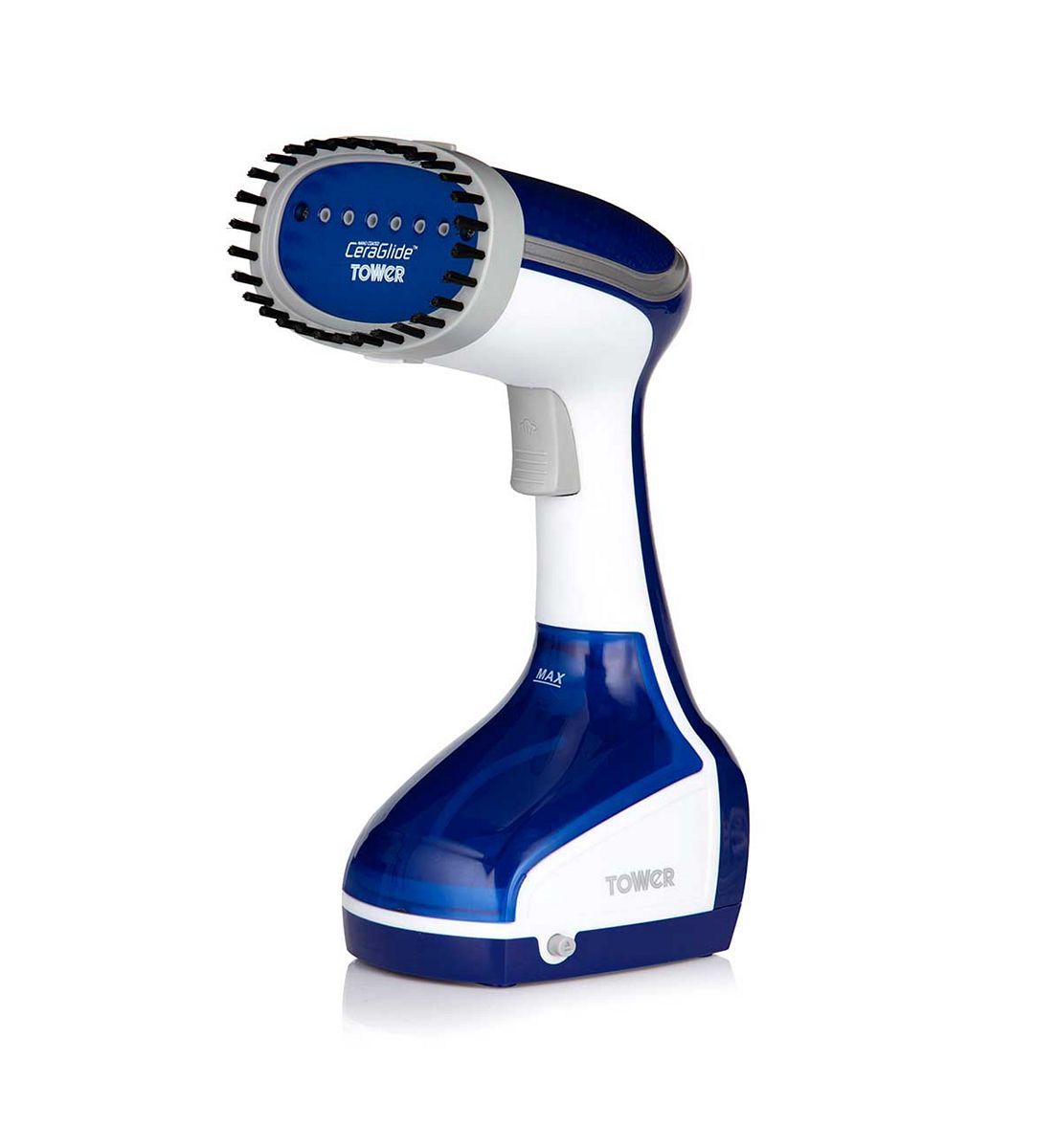 Tower Ceraglide Garment Steamer 1000W Blue And White